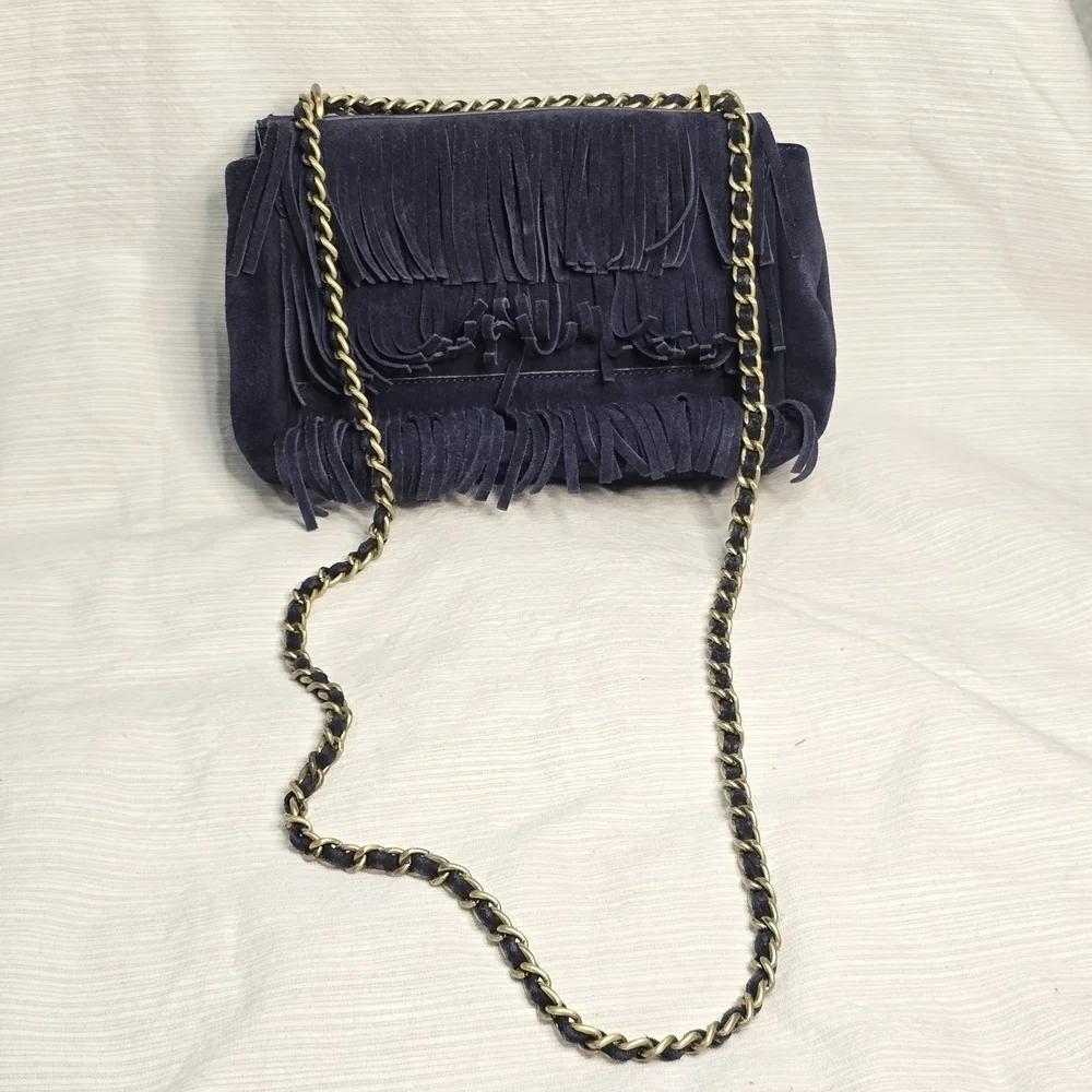 Tory Burch Fringe Farrah Suede Purse